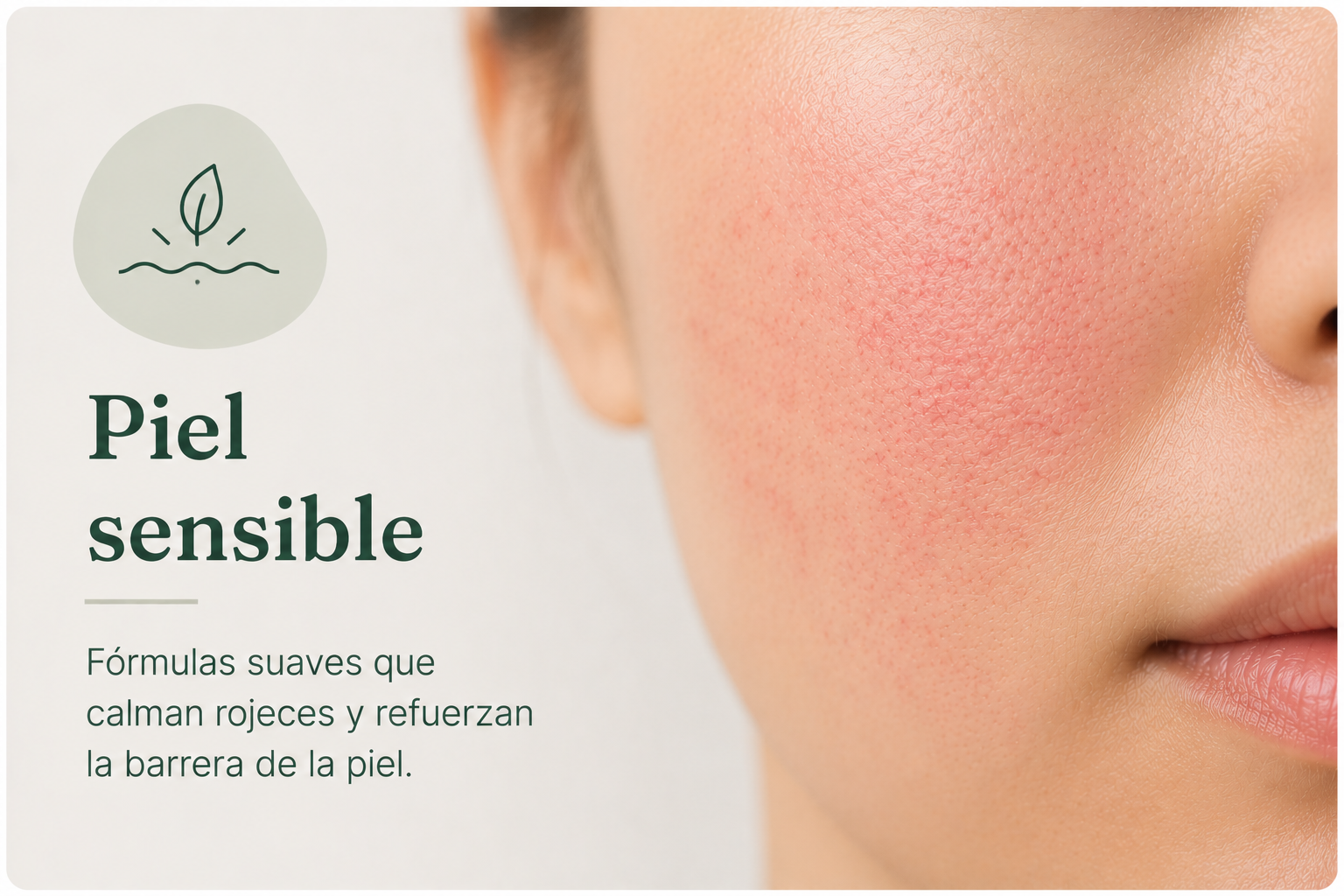 Piel sensible: f&oacute;rmulas suaves que calman rojeces y refuerzan la barrera de la piel
