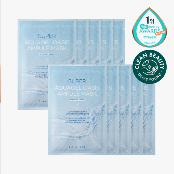 S.Nature - Super Aqua Gel Oasis Ampule Mask (10 piezas) - Image 2