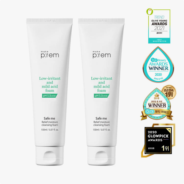 Makeprem - Safe Me Relief Limpiador Hidratante (Set 1+1) - Image 2